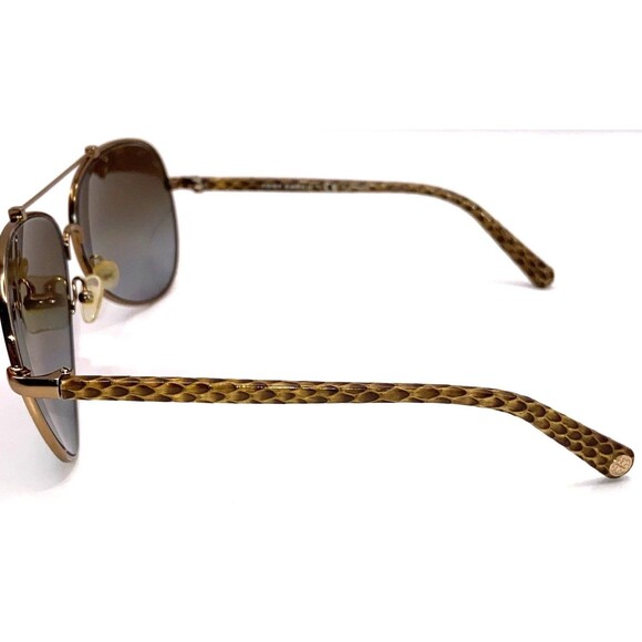 Tory Burch Aviator Sunglasses Gold Brown Gradient Snakeskin Arms 62mm main image 11